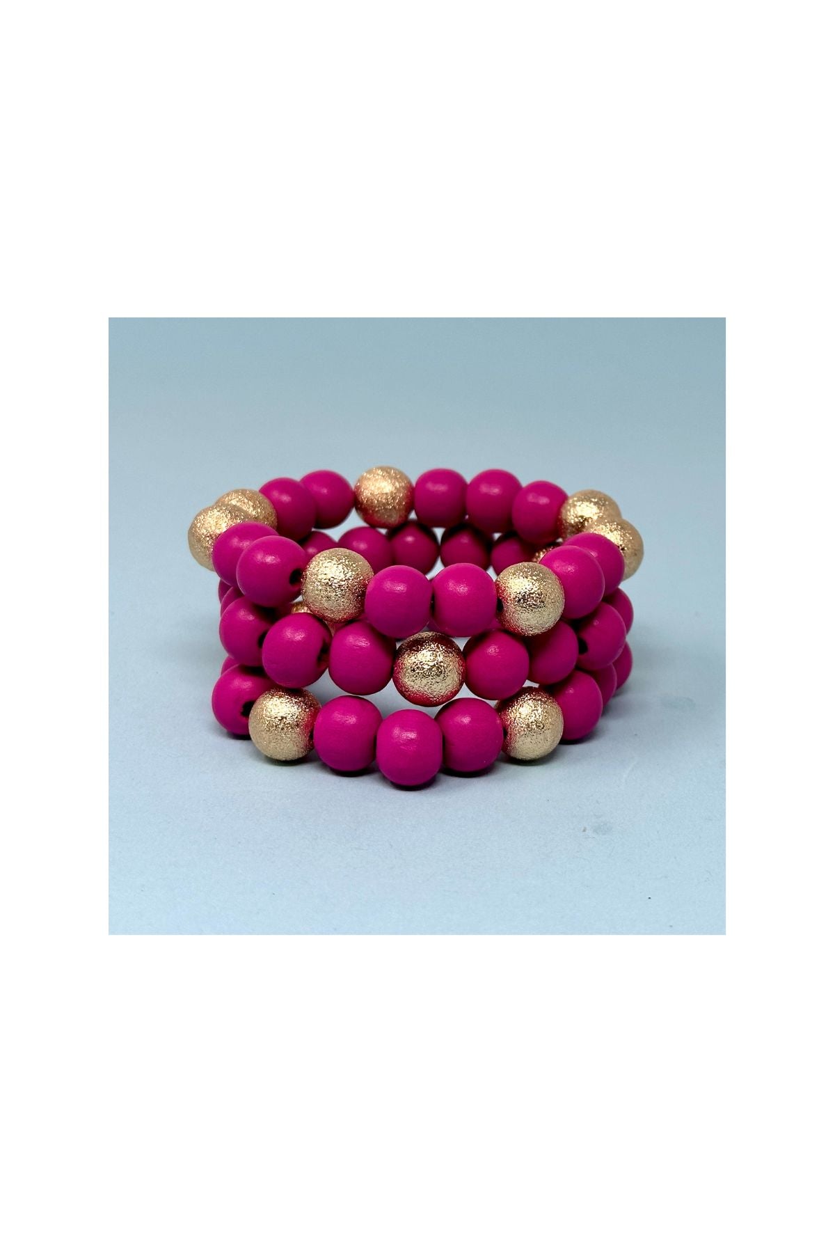 Pink beaded bracelet