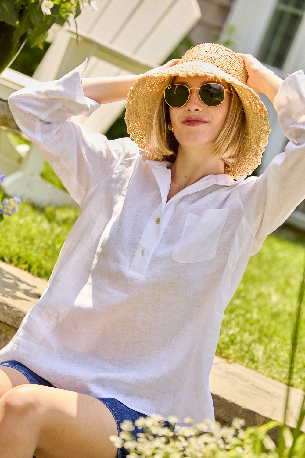 The Short Daniella Tunic in Solid Linen