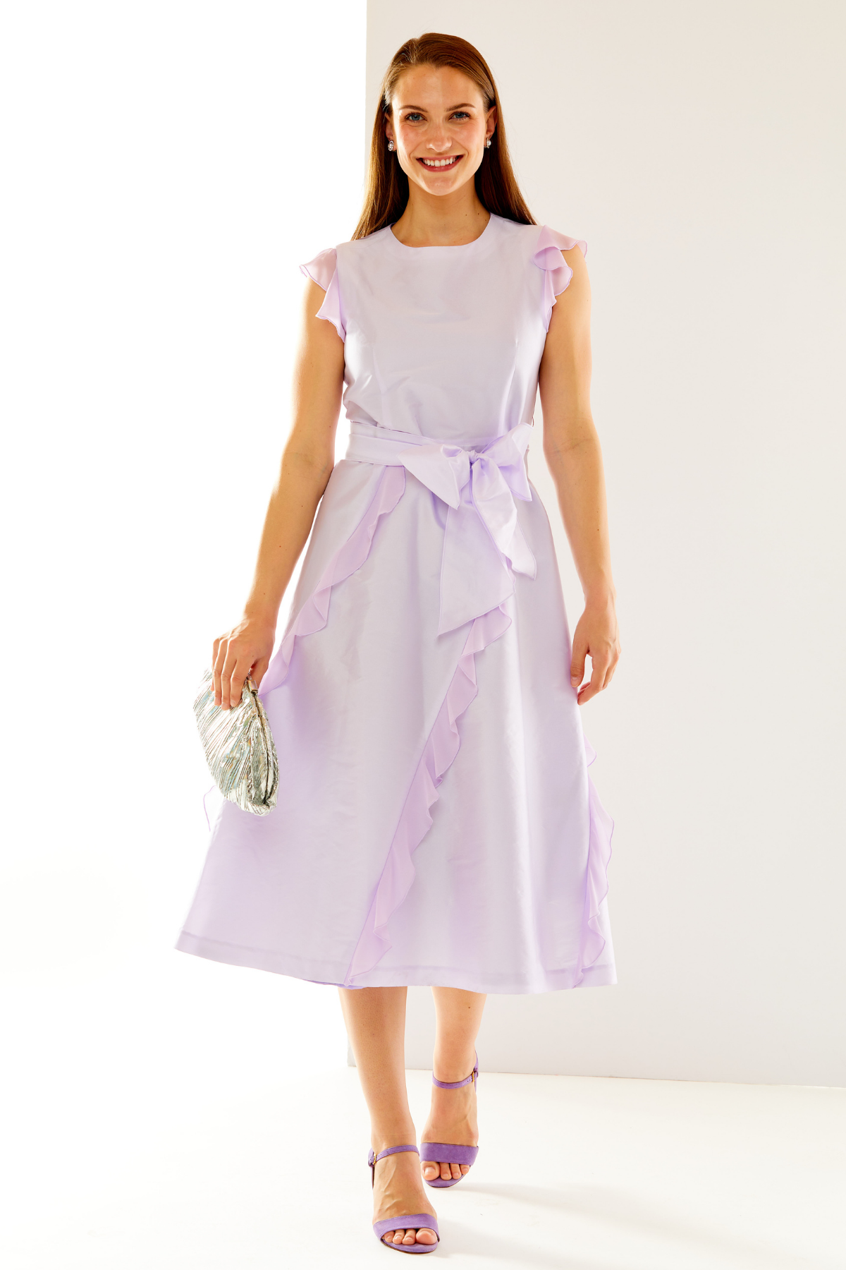 taffeta bridesmaid dresses The Mae Dress in Taffeta Lilac / 2