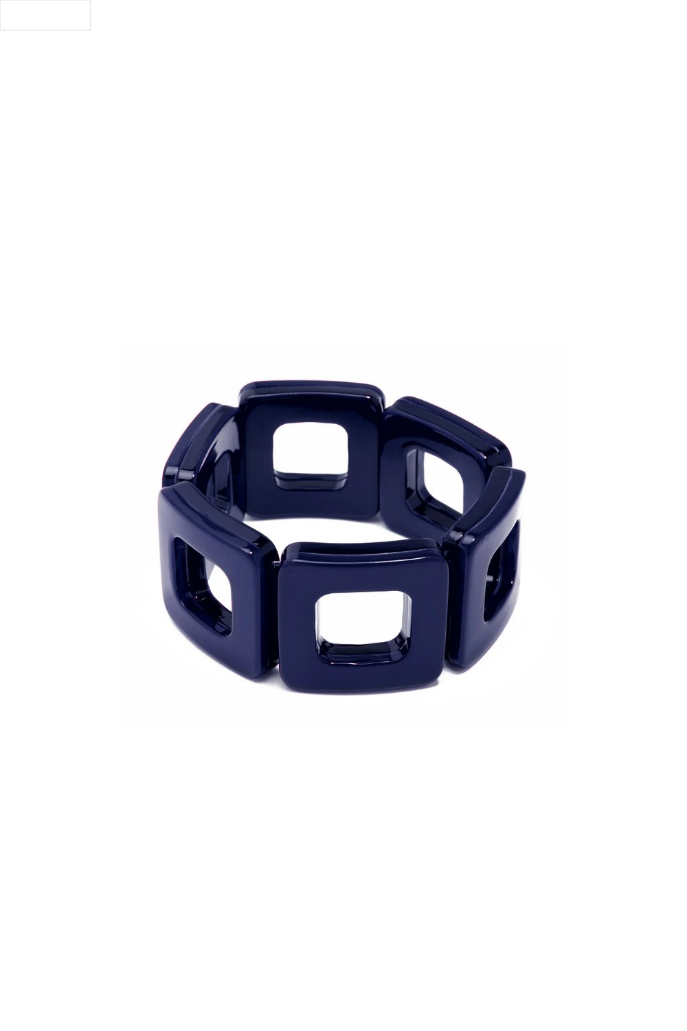 Blue square resin bracelet