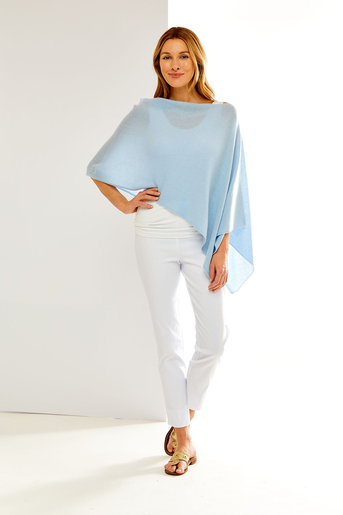 Arctic cashmere ruana