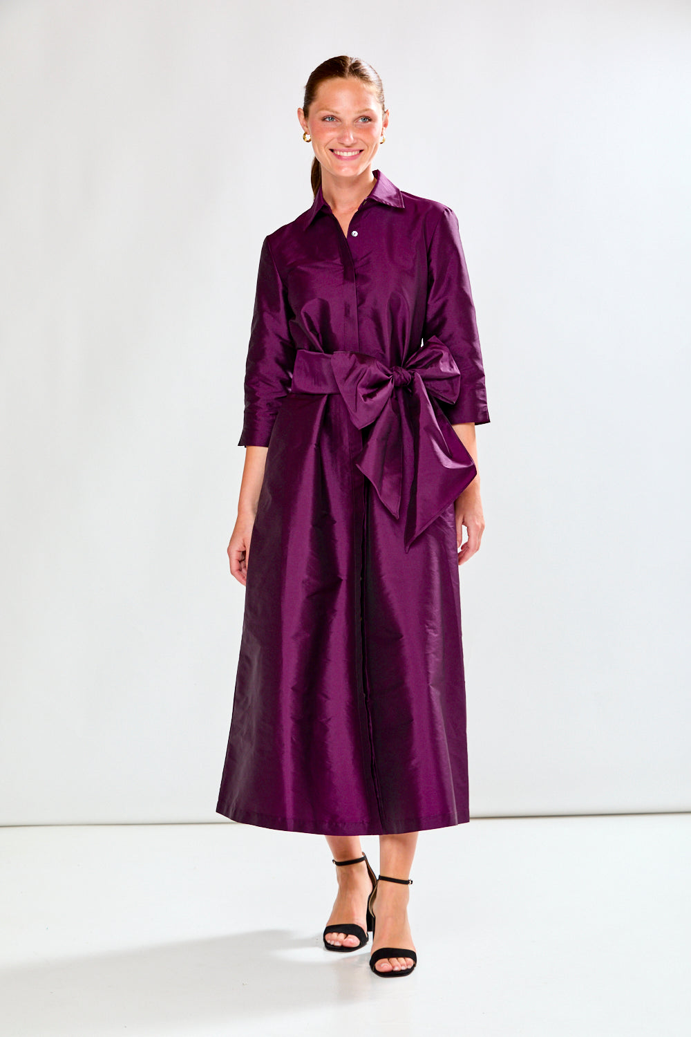 The Hollie Dress in Eggplant