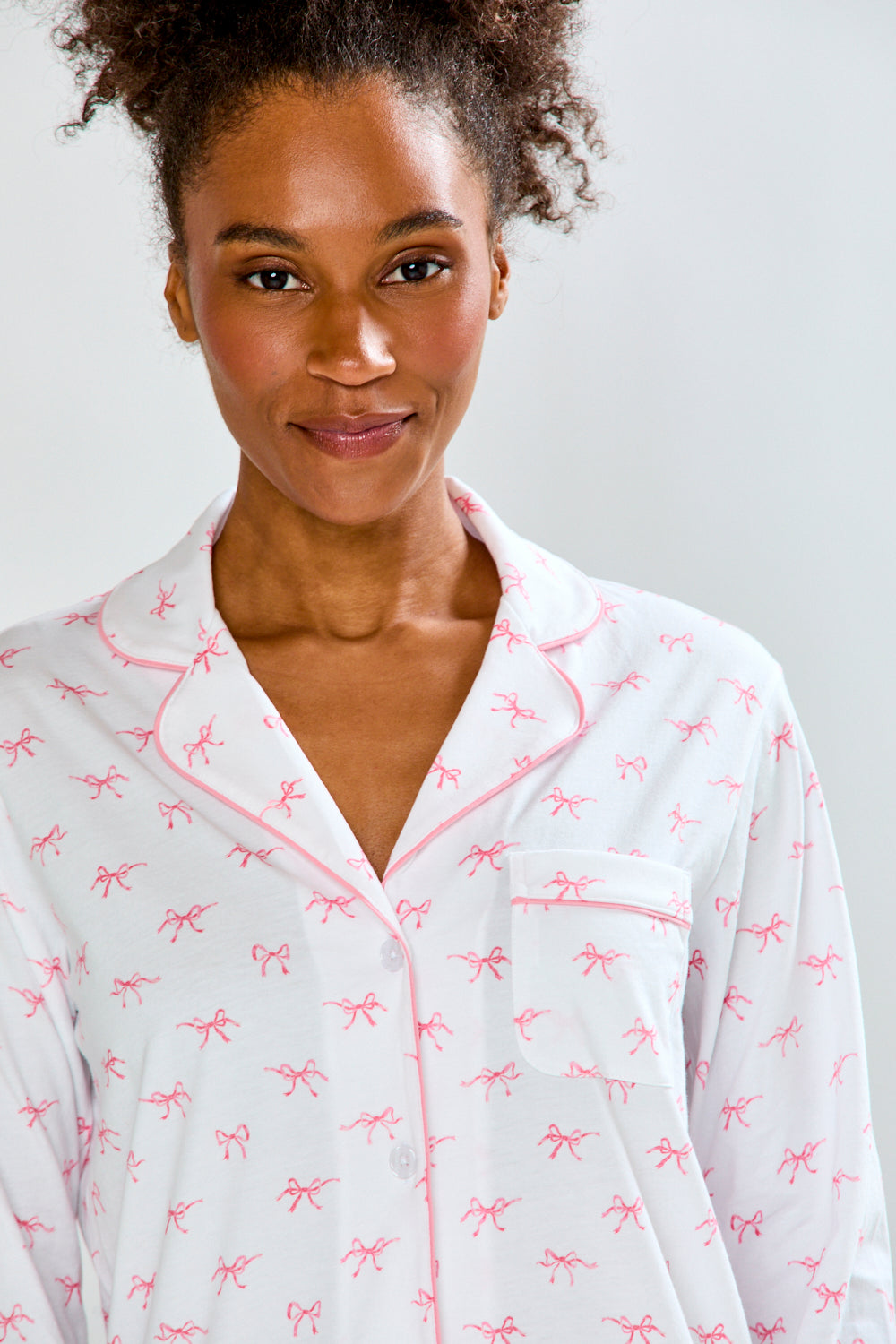 The Bow Print Pima Knit Pajama Set – Sara Campbell