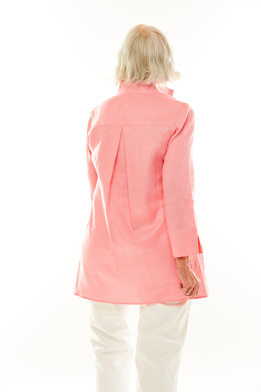 Woman in cotton candy tunic