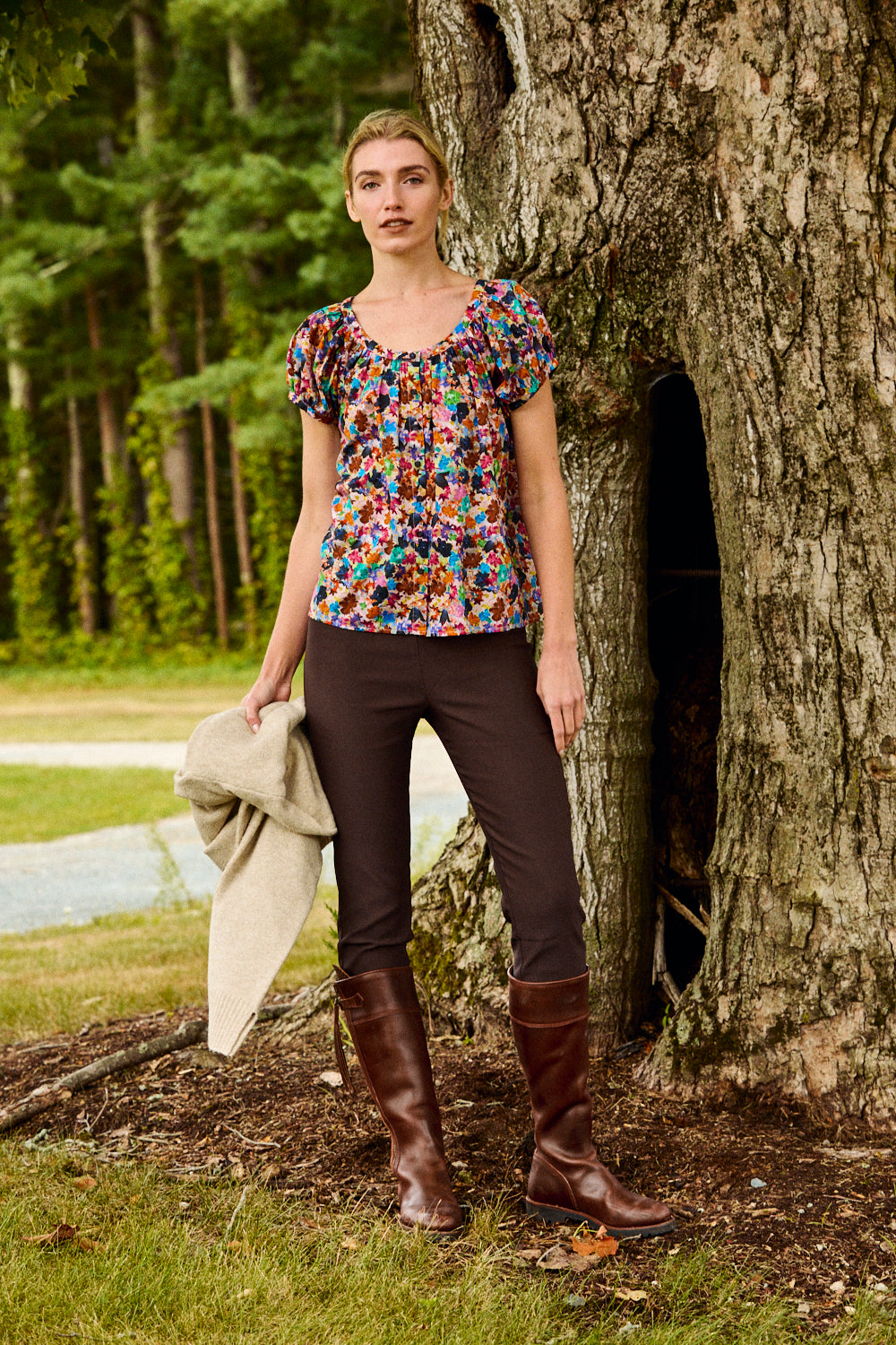 The Miley Top in Liberty Garden Reverie Print