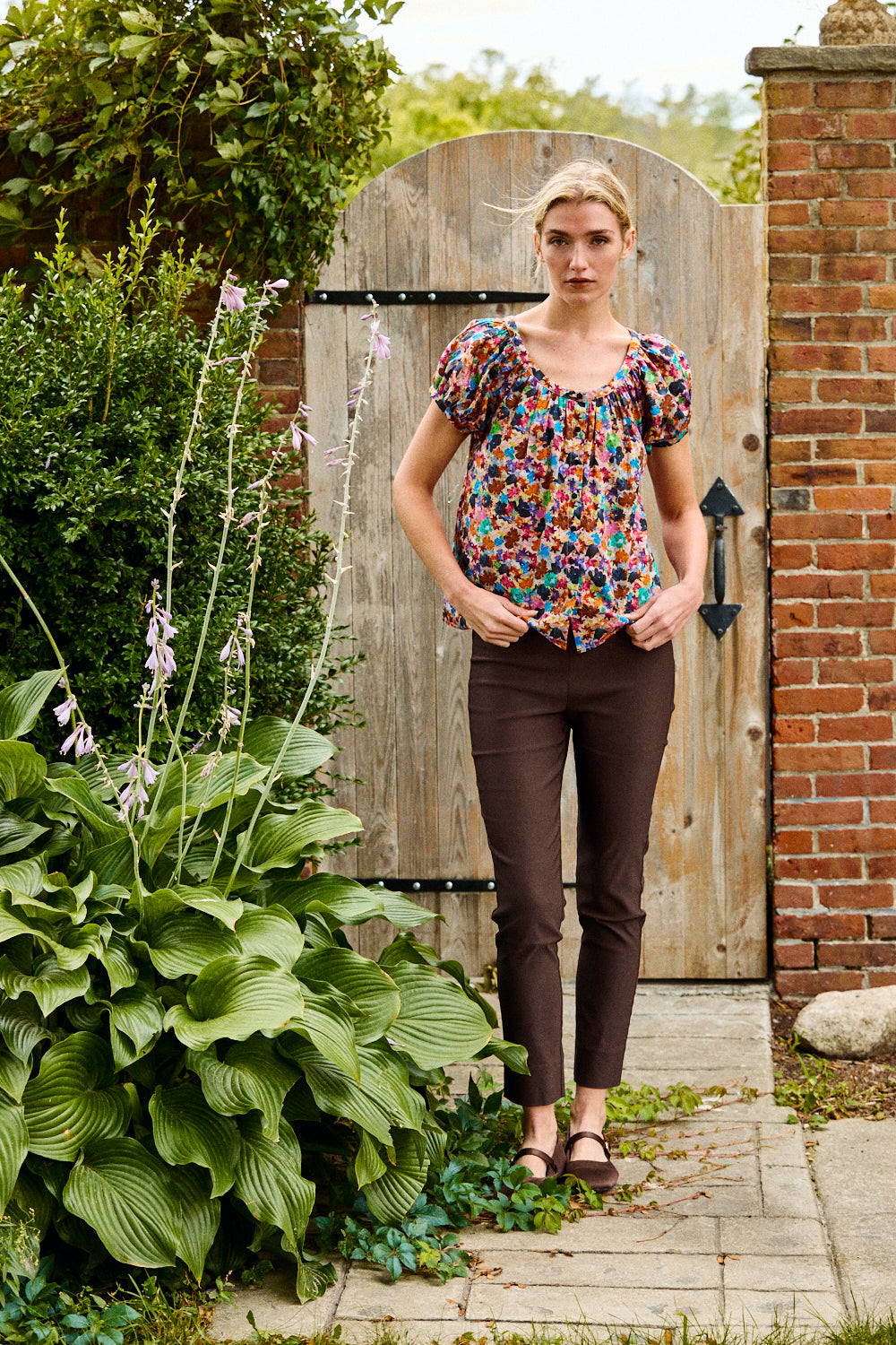 The Miley Top in Liberty Garden Reverie Print
