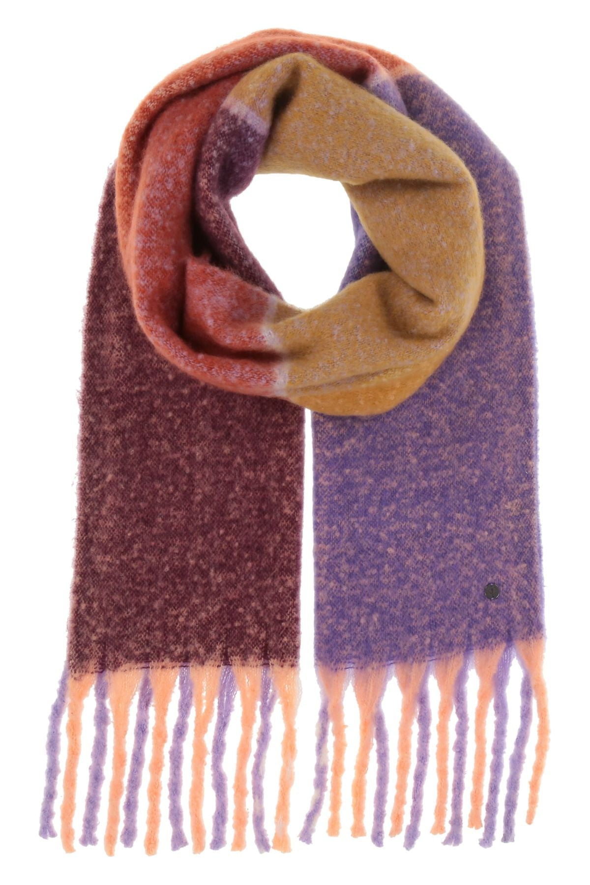 Royal purple boucle scarf