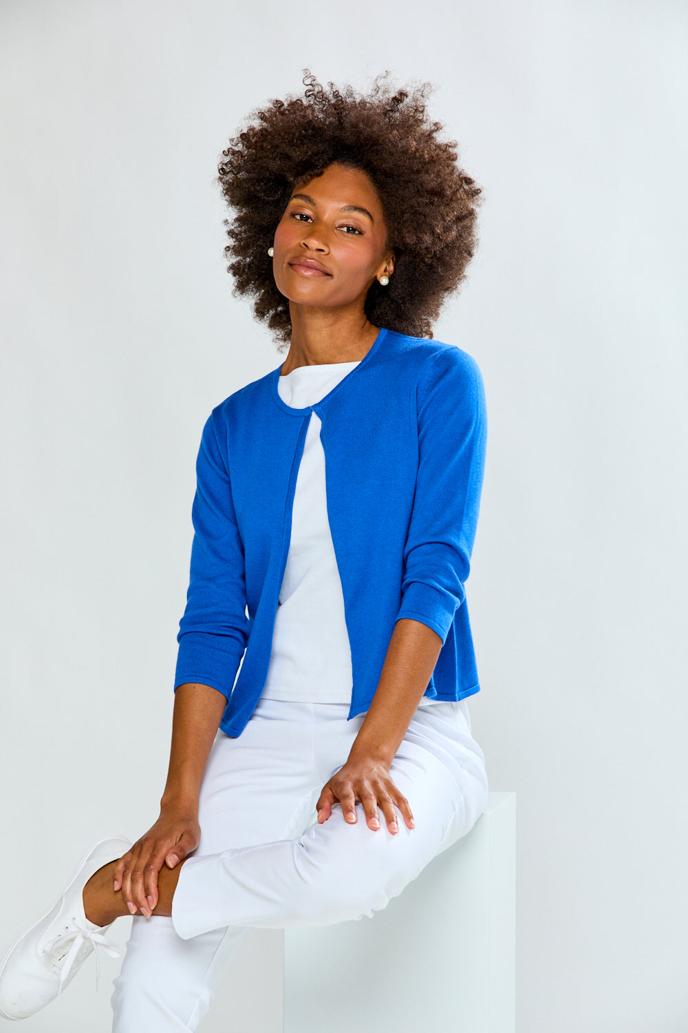 トップス ORIMI SPARCLE CARDIGAN 25ss The Open Front Cardigan – Sara Campbell