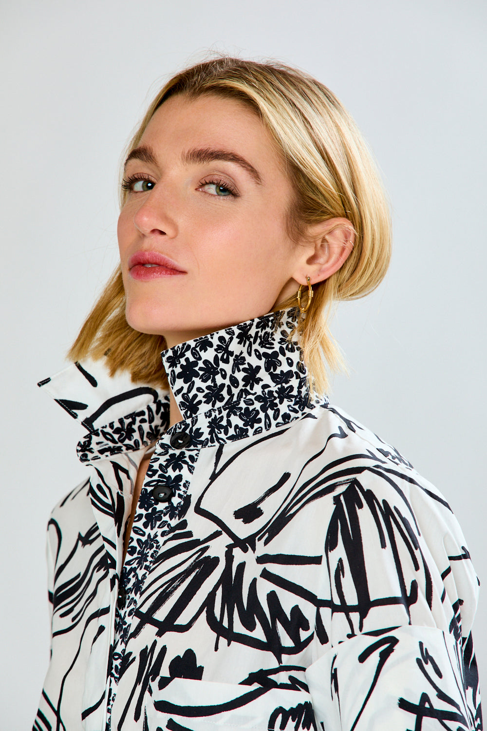 The Ingrid Shirtdress in Graphic Floral – Sara Campbell