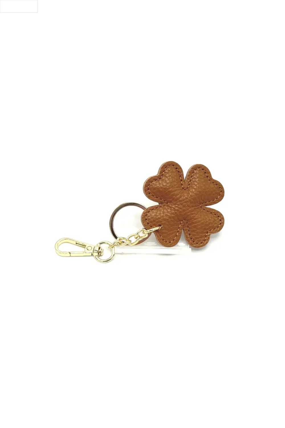 Camel four-leaf clover keychain on a white background