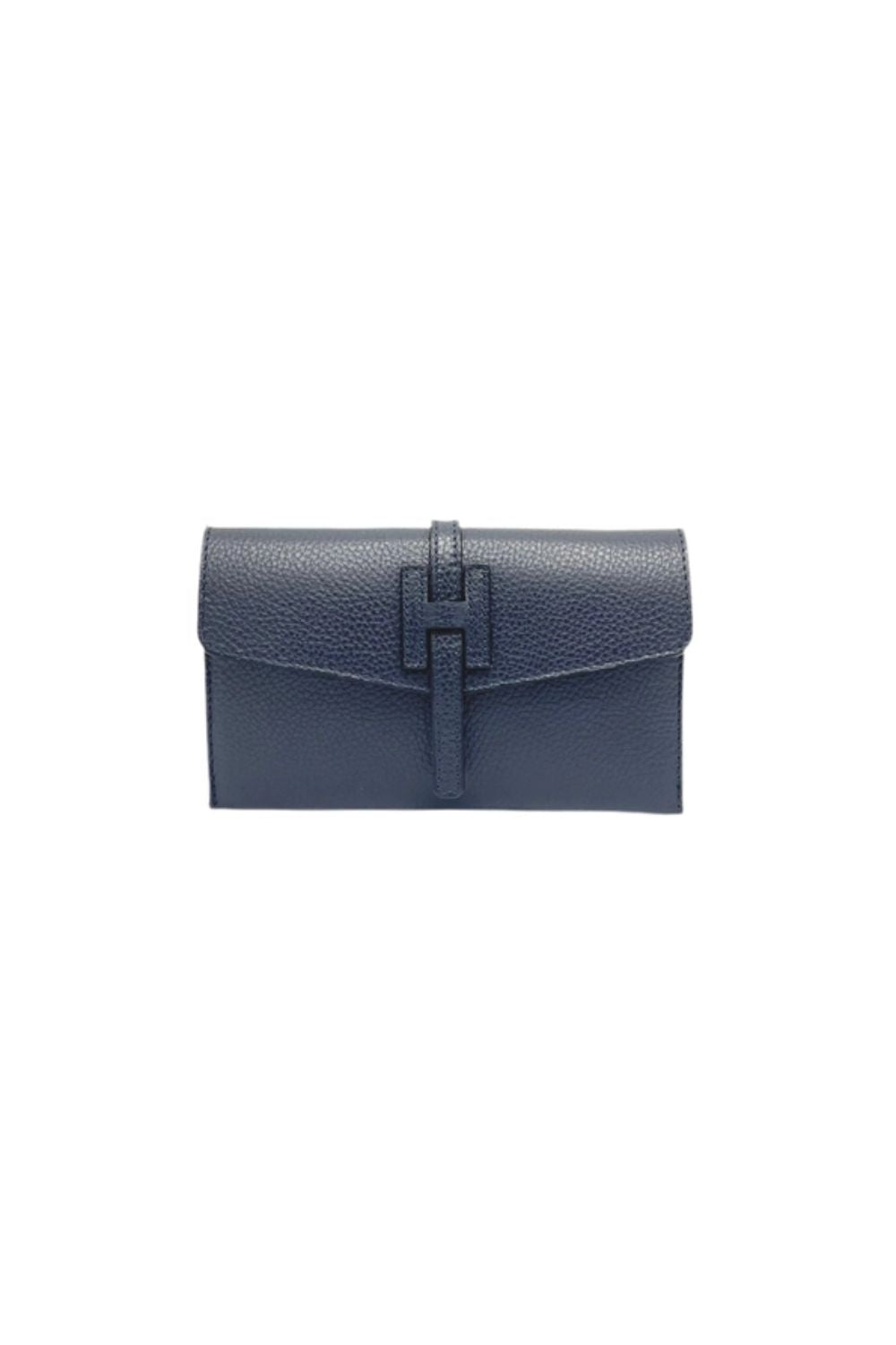 Navy mini clutch bag