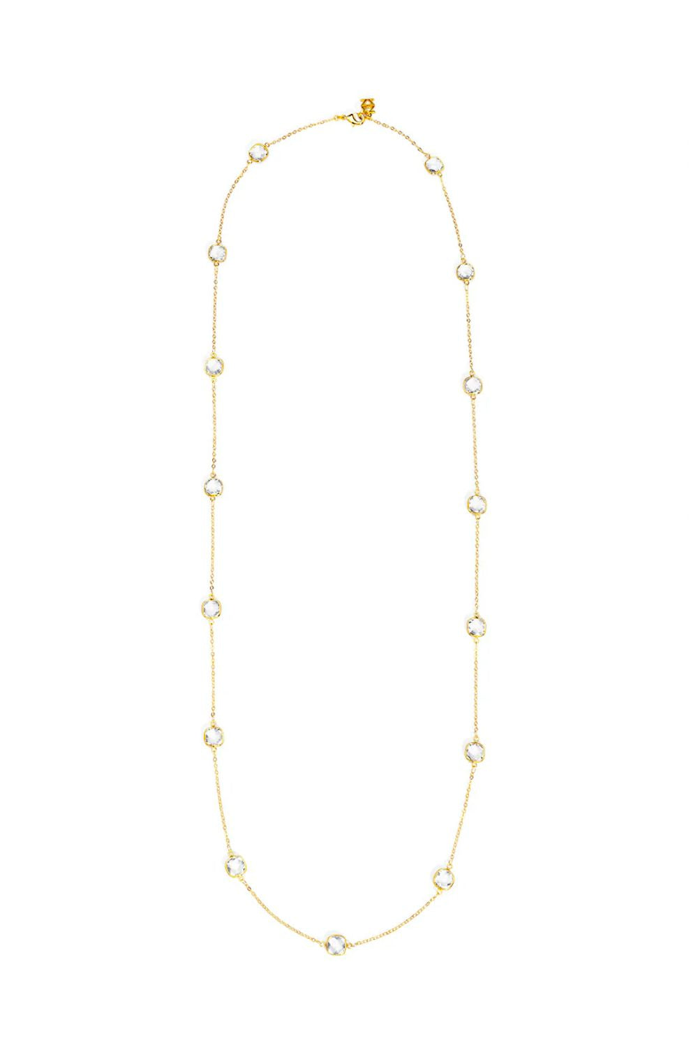 Long gold necklace