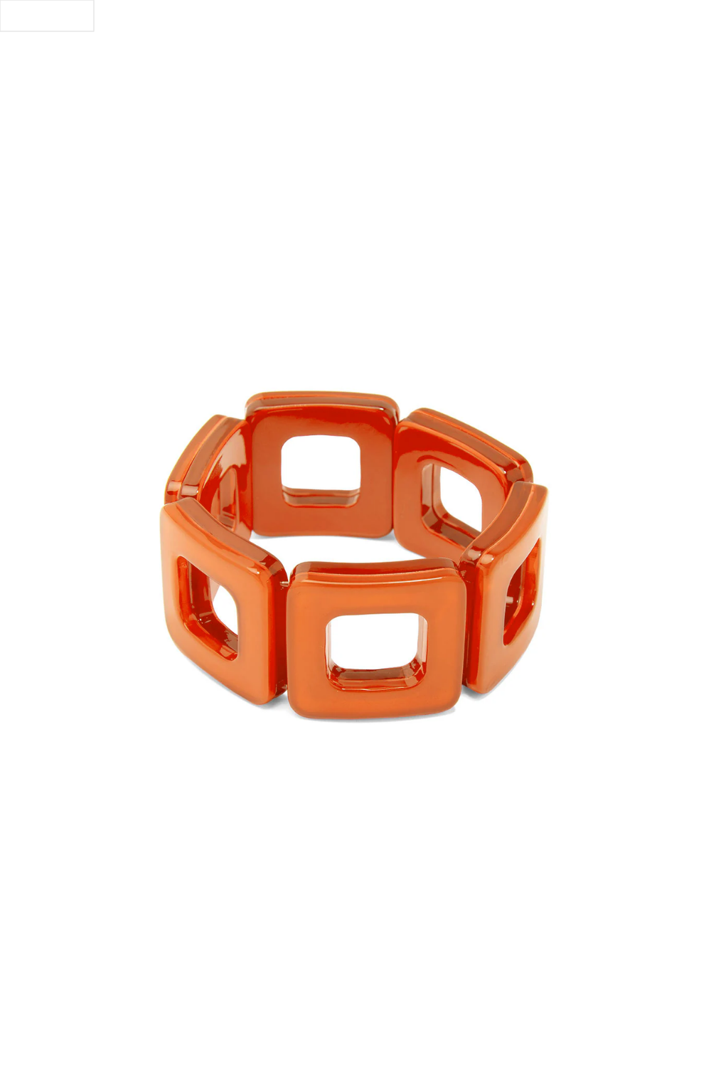 Orange geometric ring on a white background