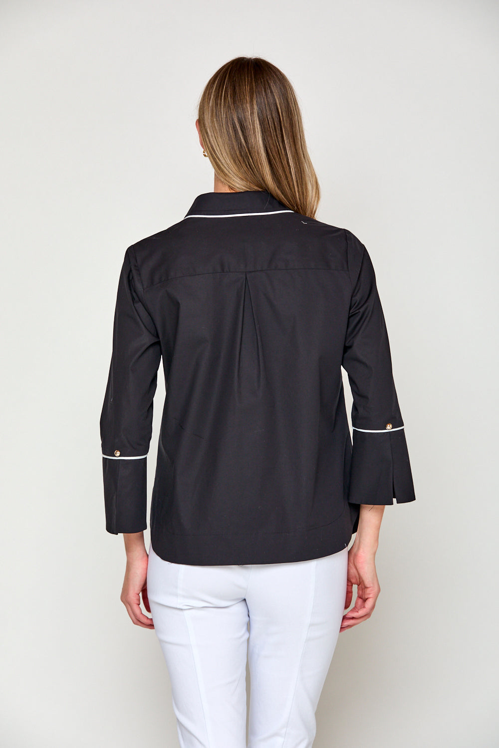 Woman in black shirt