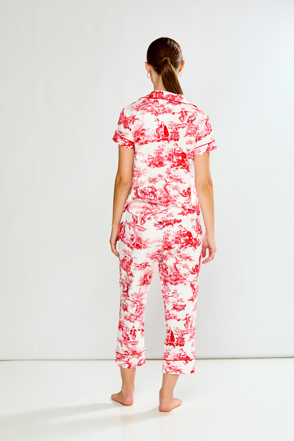 Pink Toile Pima Knit PJ Set