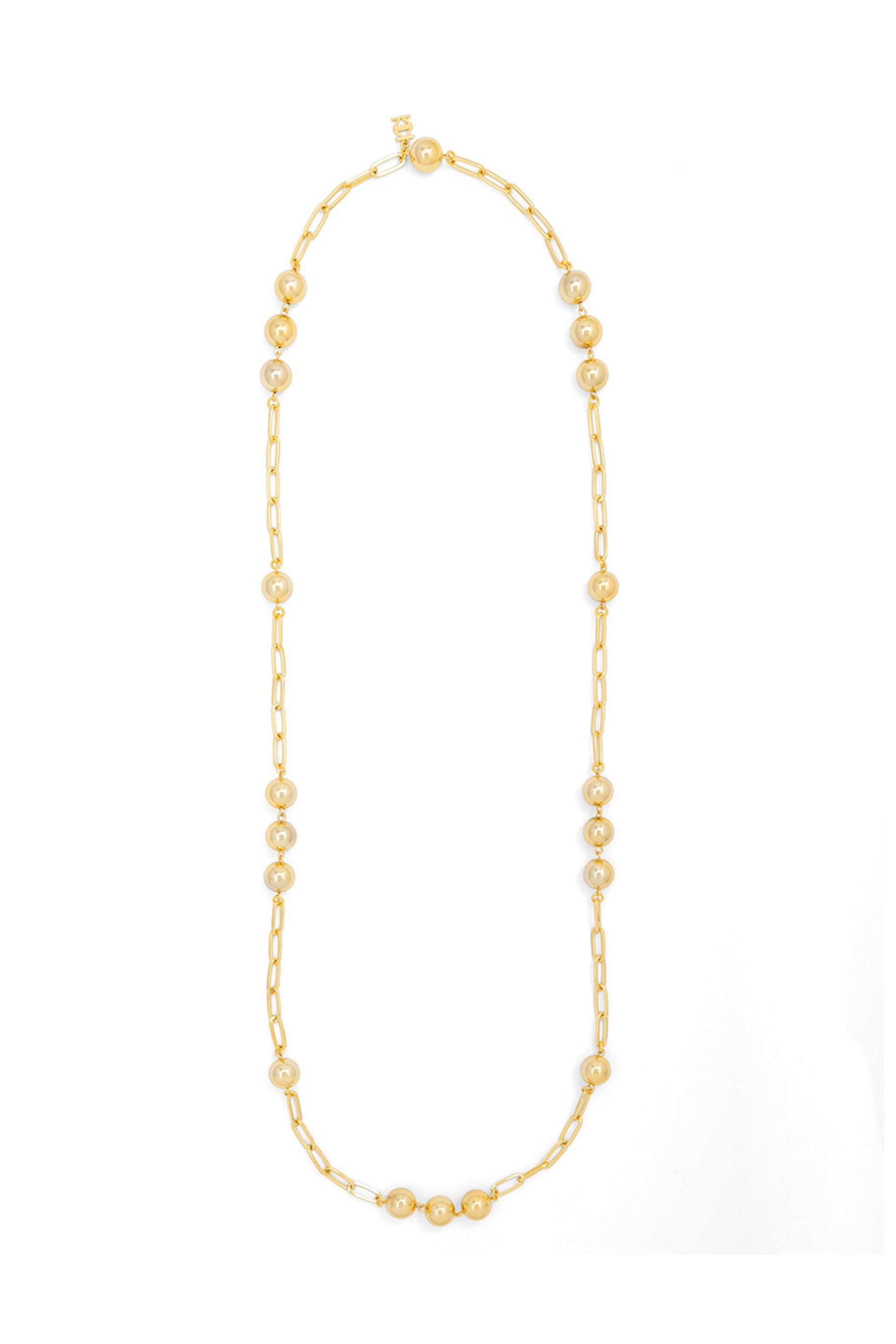 Gold beaded necklace