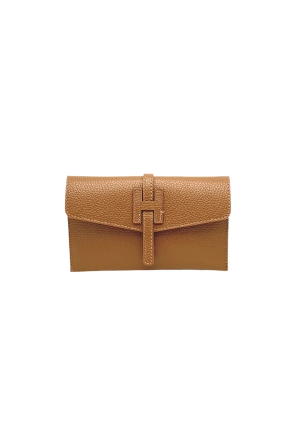 Brown mini clutch bag