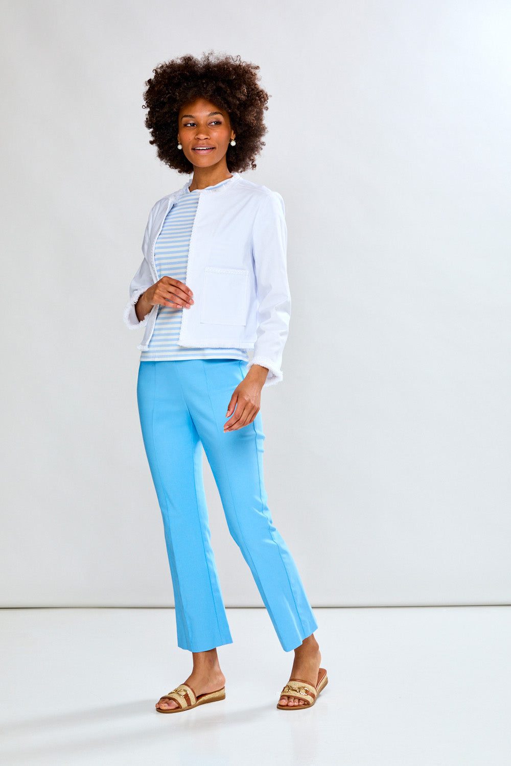 The Mallory Pant in Bright Sky