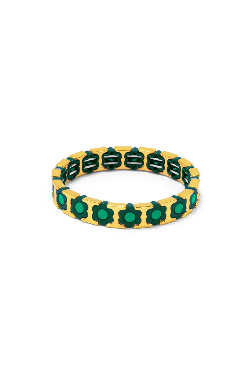 Emerald floral bracelet