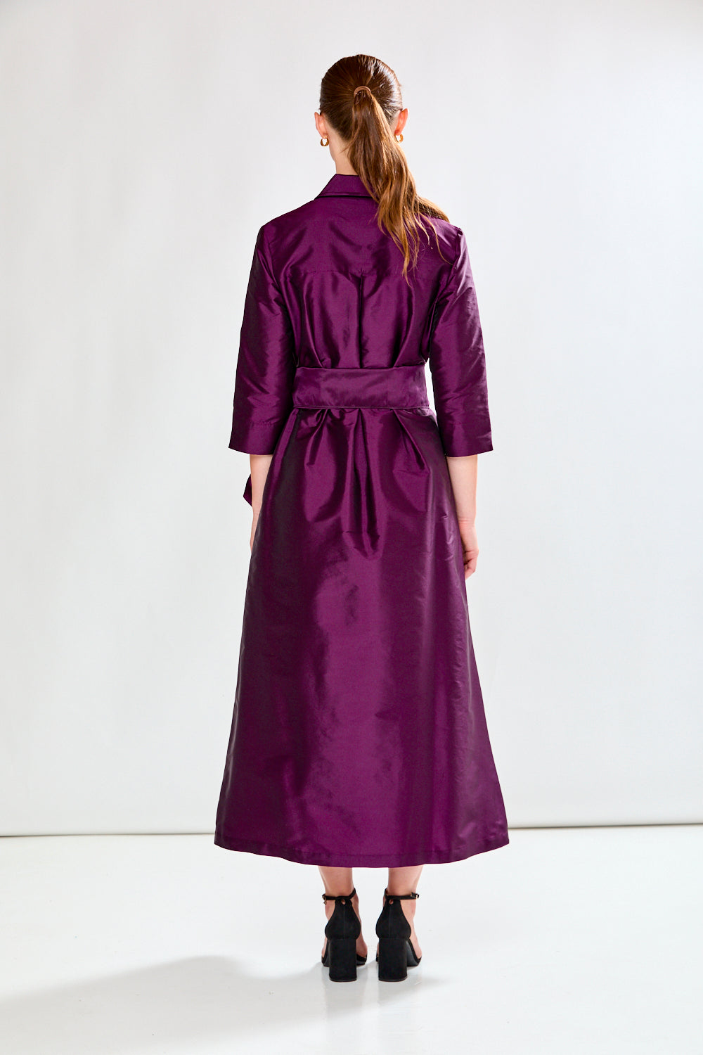 The Hollie Dress in Eggplant