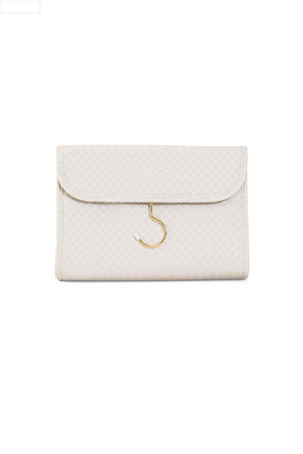 Floral-patterned toiletry hanging bag  on a white background