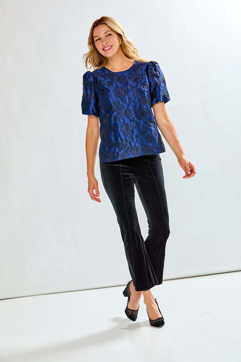 The Mallory Pant in Stretch Velvet