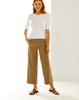 Woman in mushroom pants