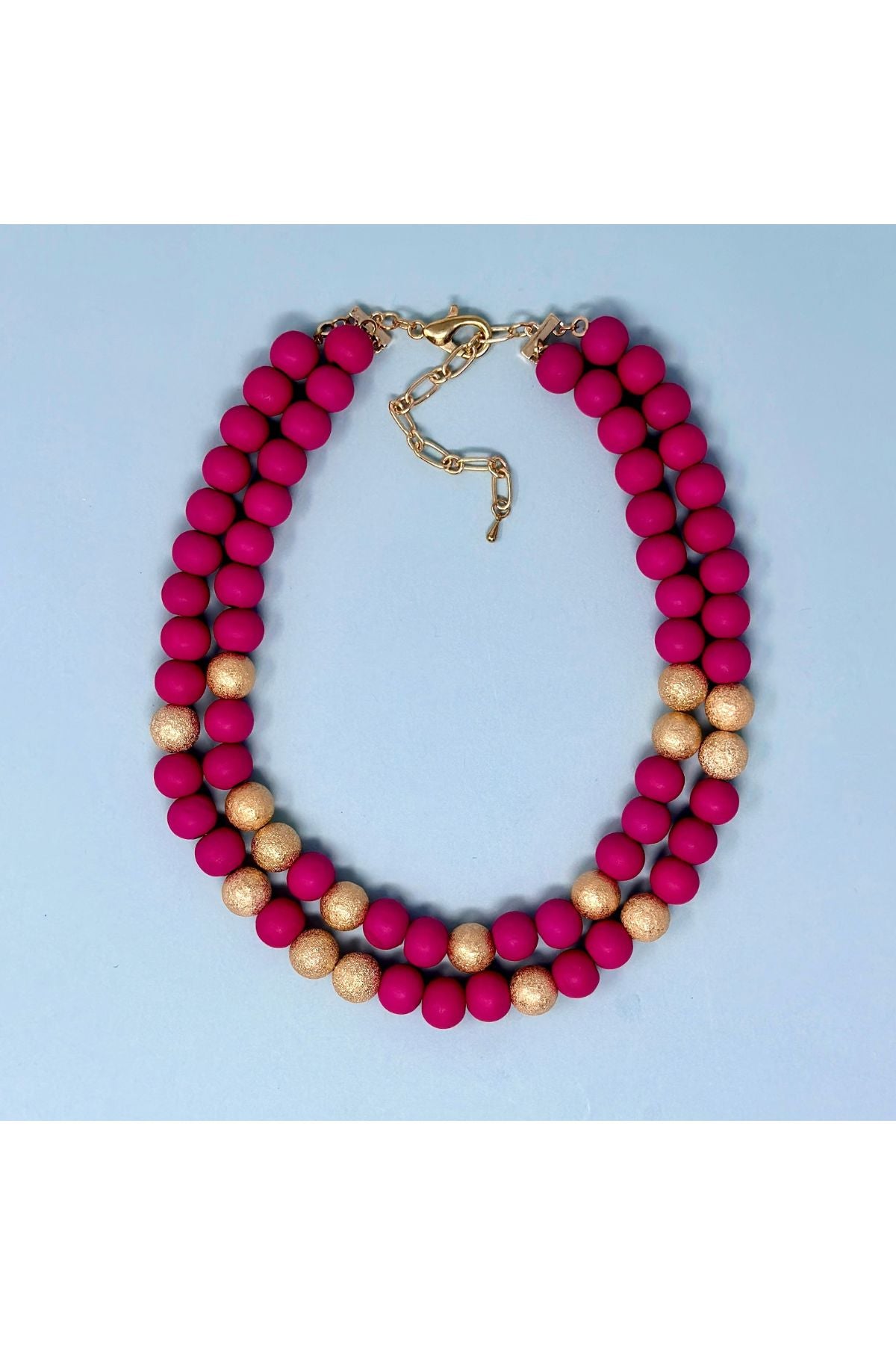 Pink beaded necklace