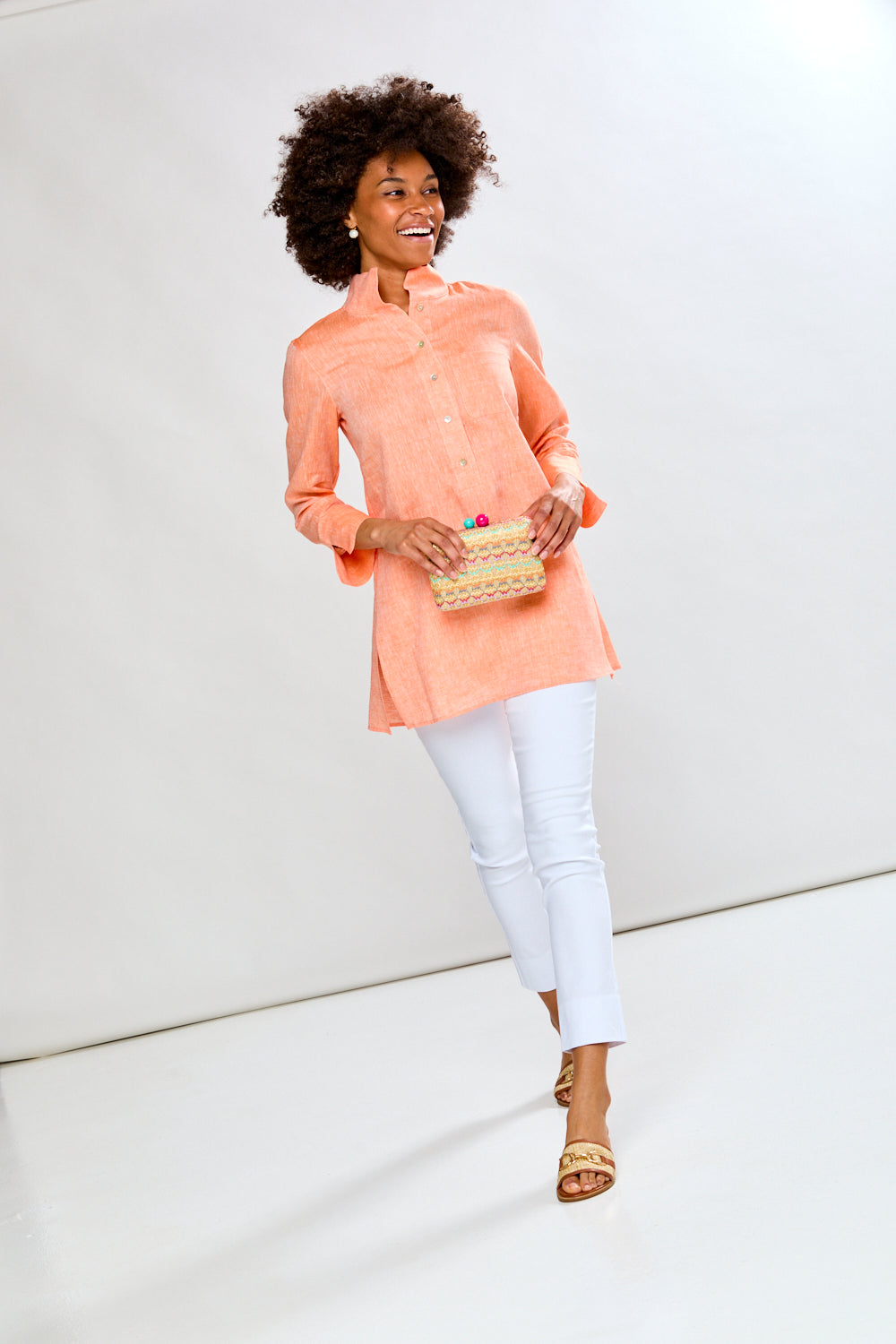 The Daniella Tunic in Orange