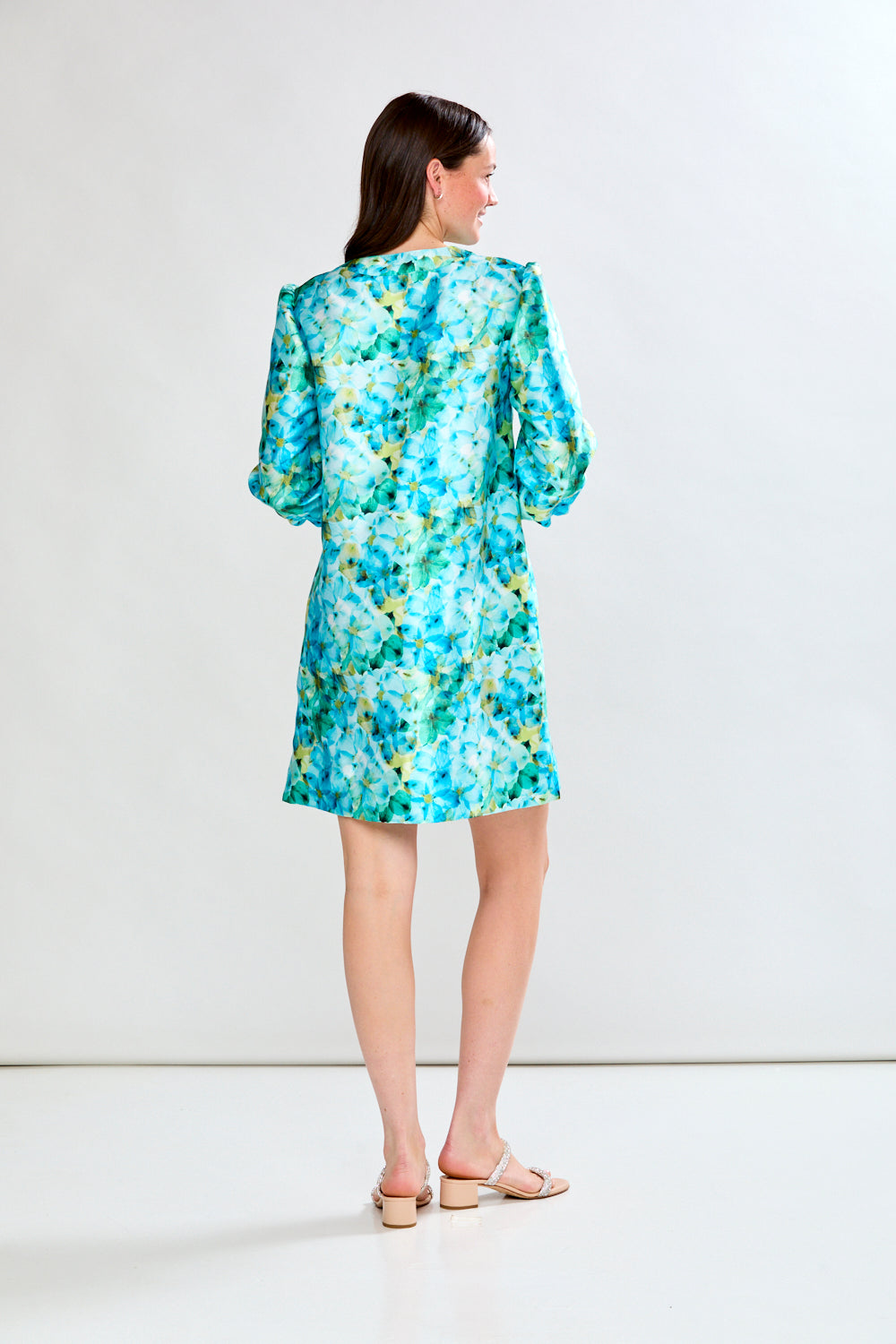 The Calliope Dress in Blue Petals