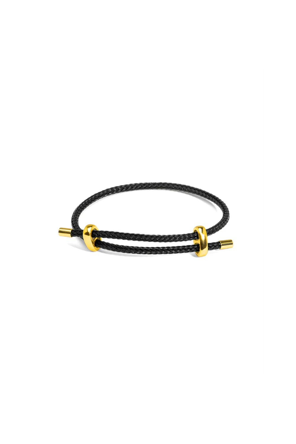Black braided rope bracelet