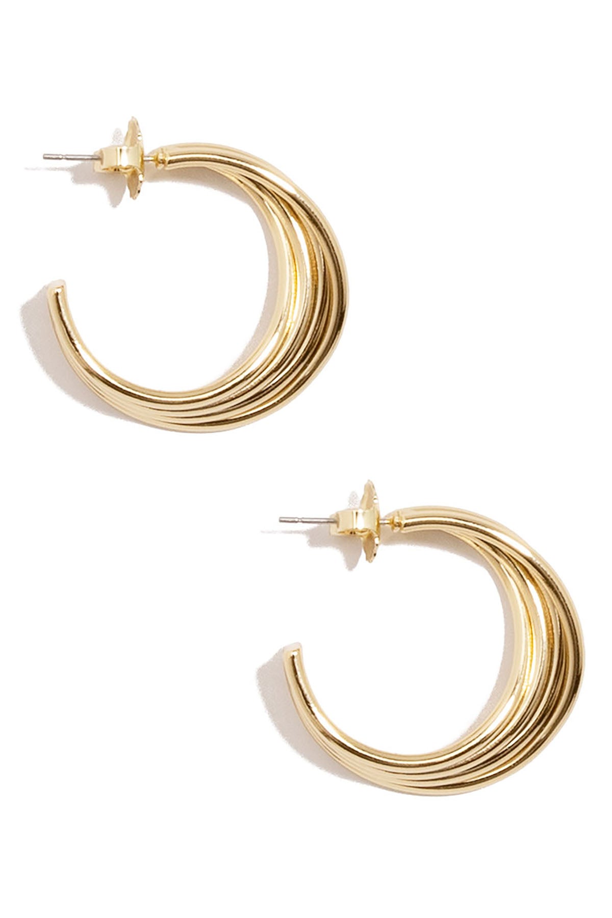 Twisted gold hoop