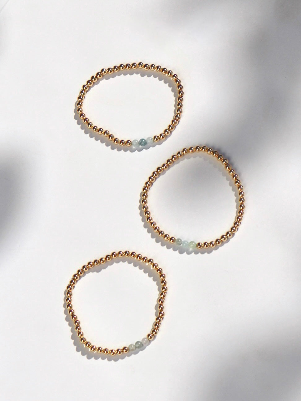 Gold beaded bracelet