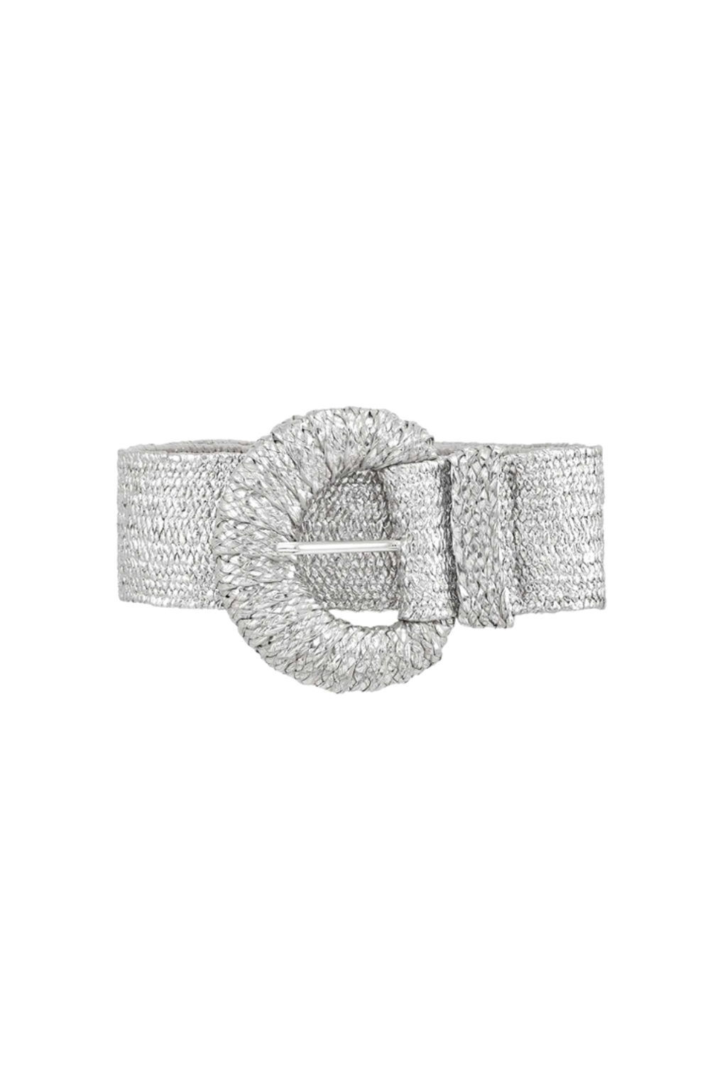 The Half Circle Buckle Metallic Straw Belt – Sara Campbell
