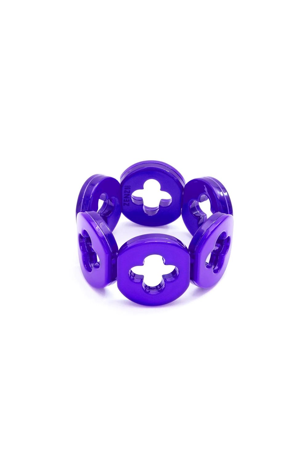 Blue resin clover bracelet
