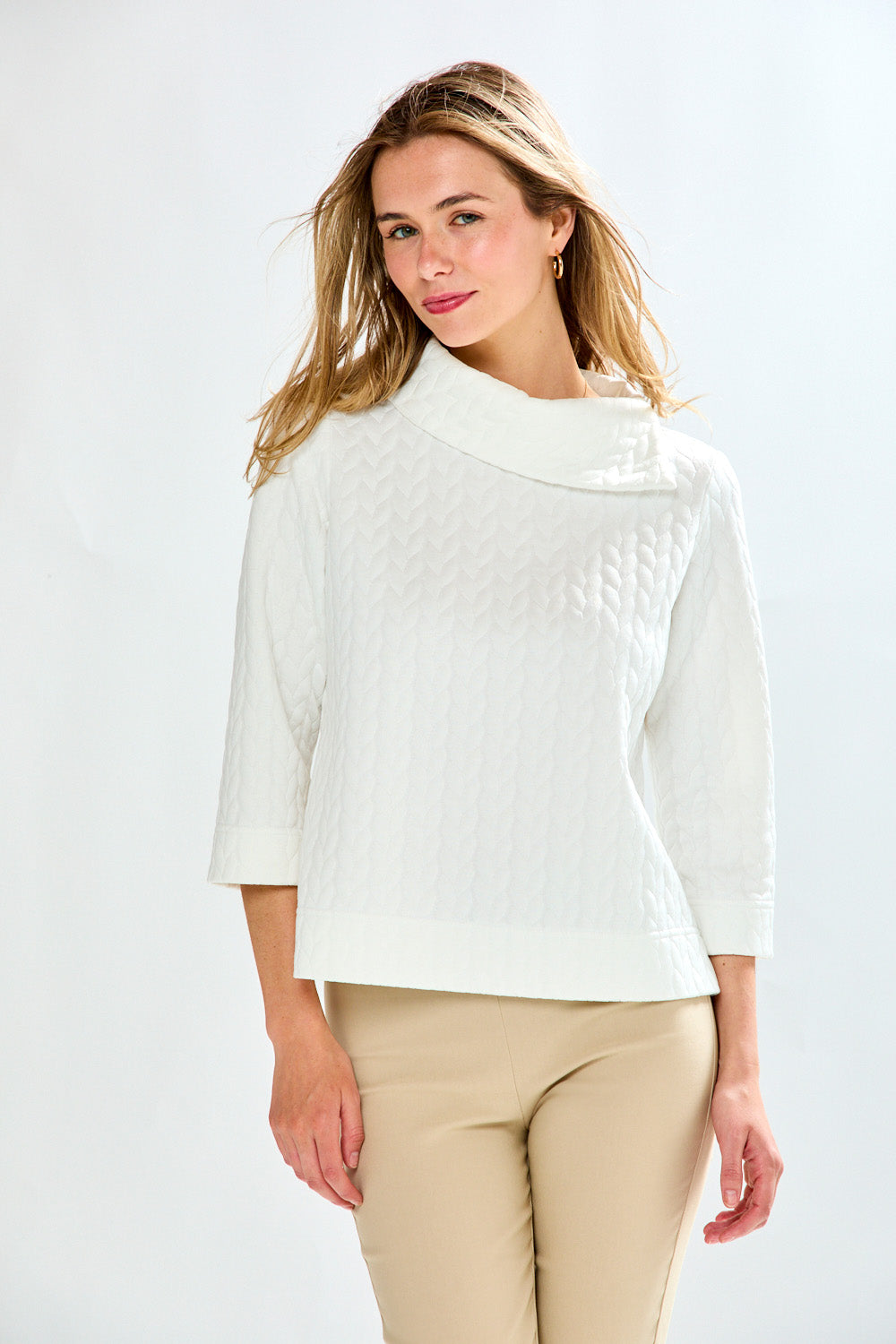 The Spencer Top in Knit Cable