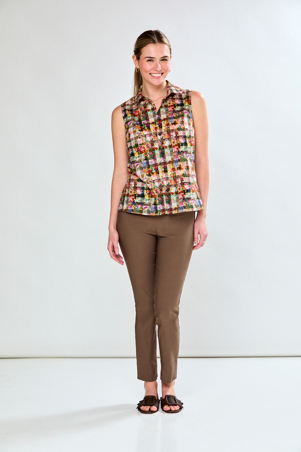 Person wearing Mushroom pants on a white background