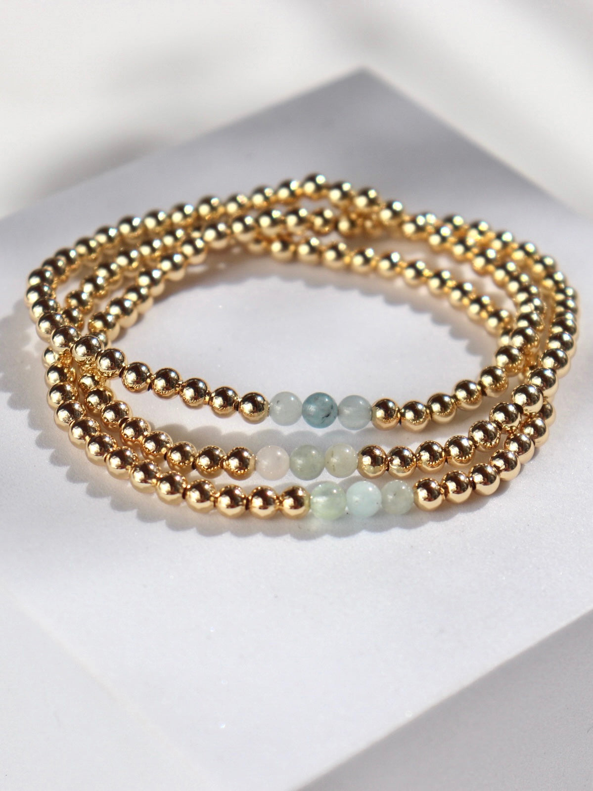 Gold beaded bracelet