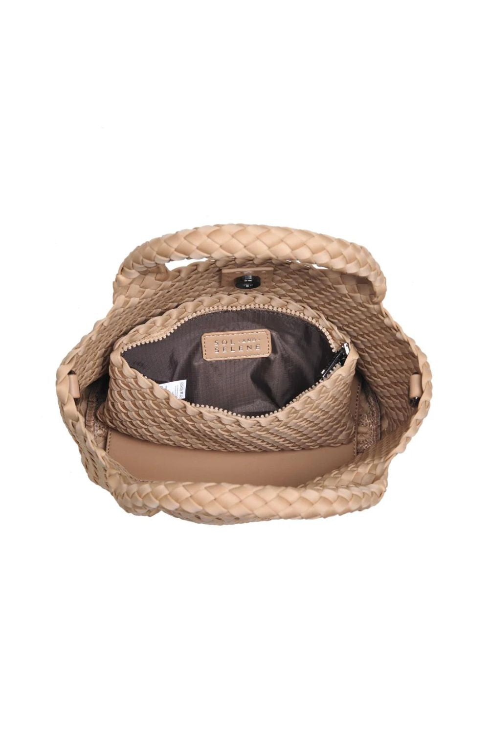Nude small crossbody tote