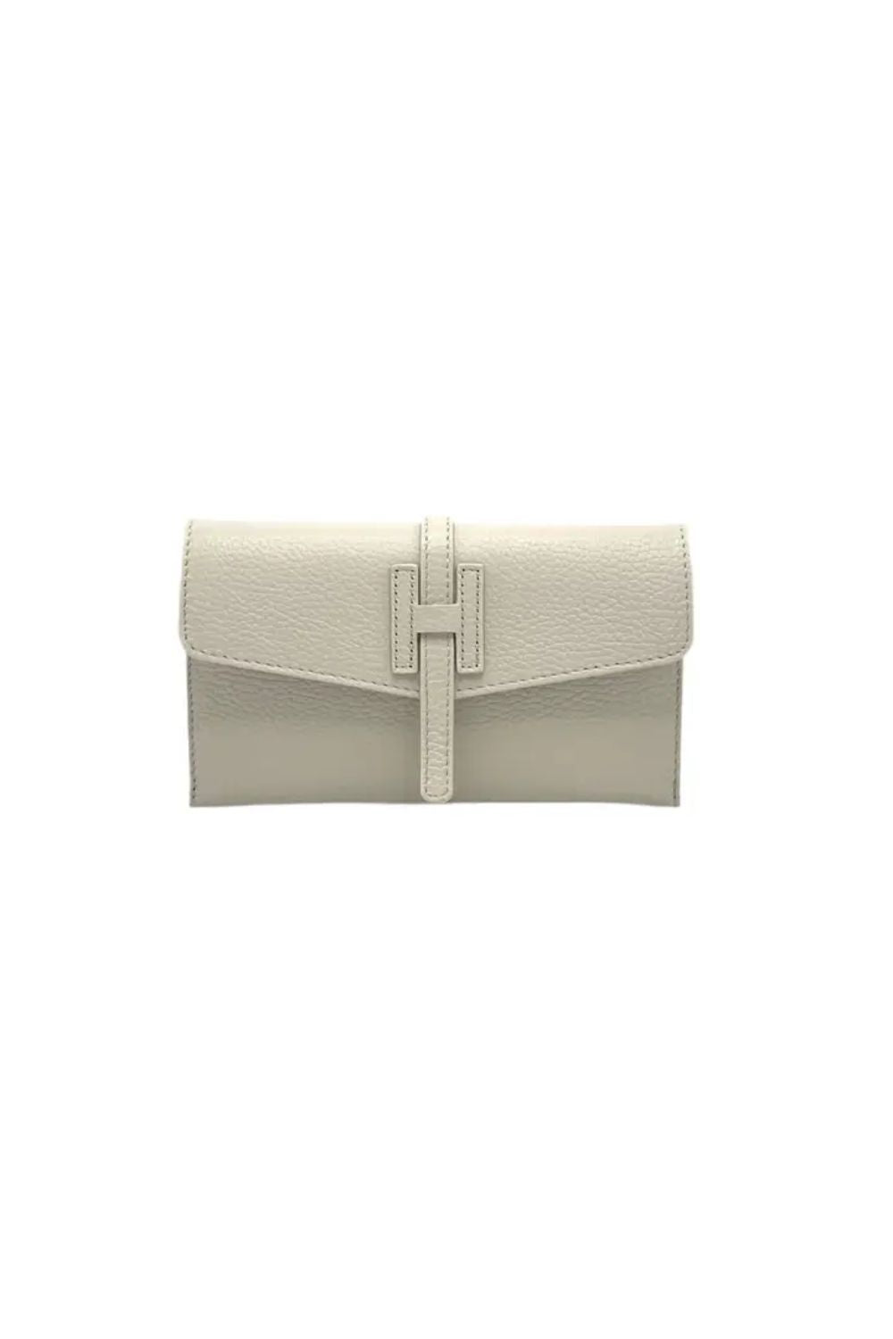 Beige mini clutch bag