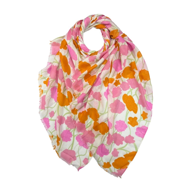 Pink print scarf