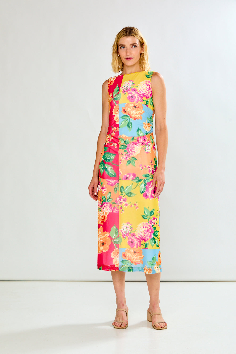 The Reyna Dress in Patchwork Floral S