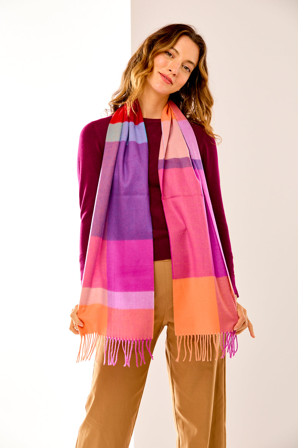 Colorful Colorblock Scarf