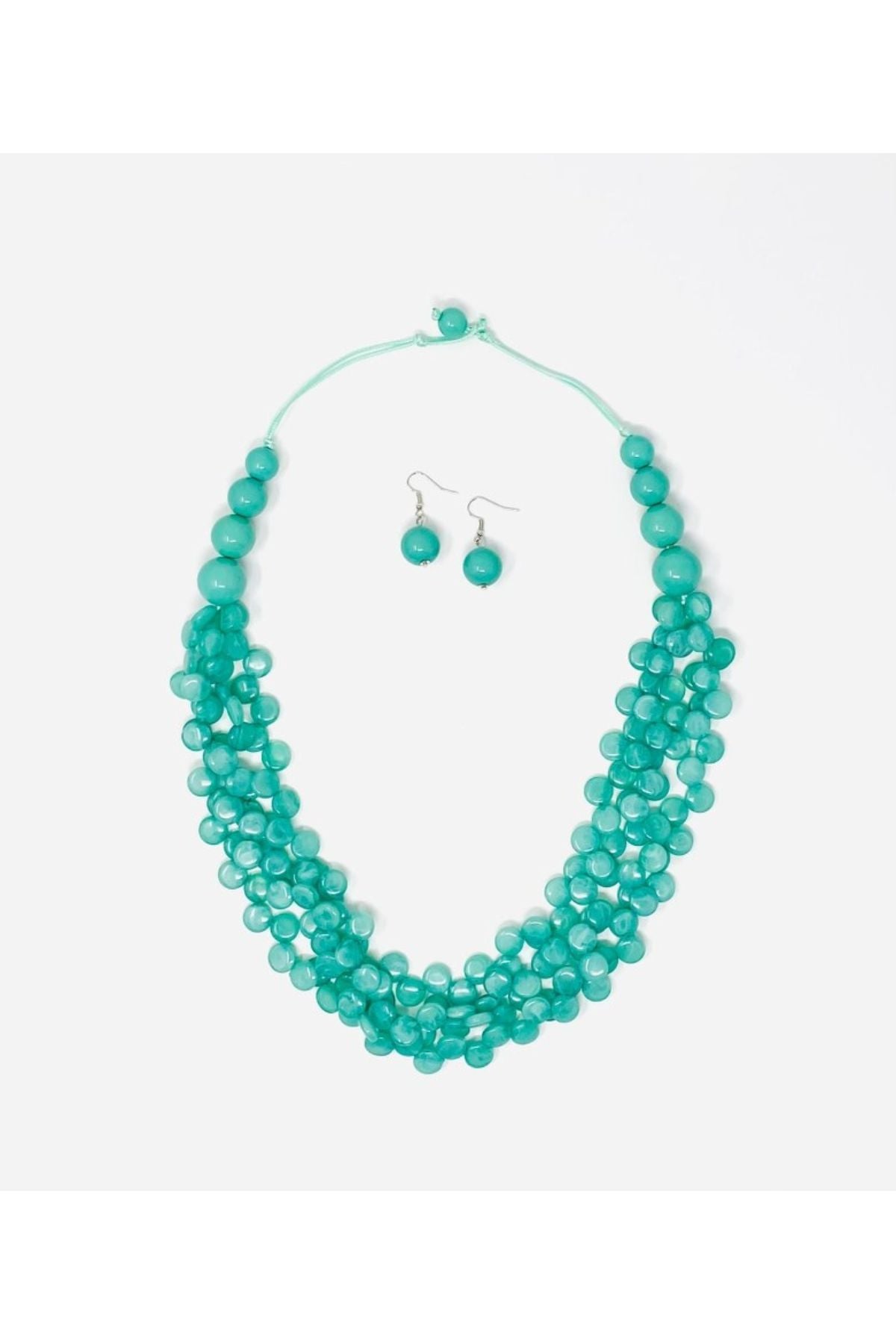 Turquoise necklace with matching earrings