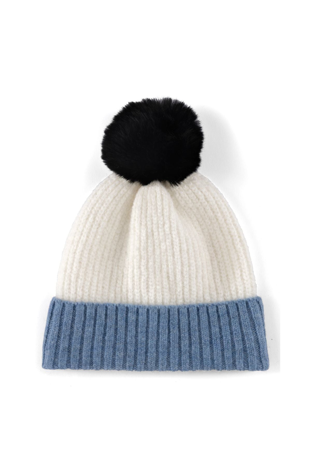 Ivory ribbed hat