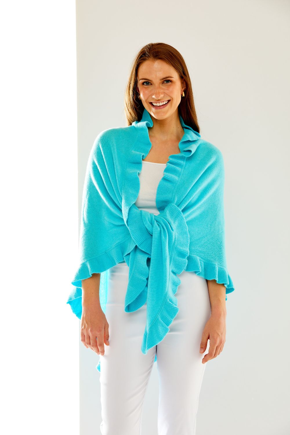 Cashmere Ruffle Triangle – Sara Campbell