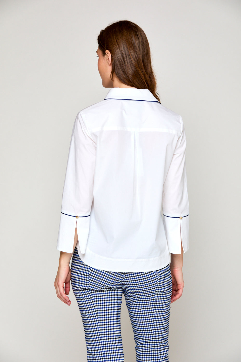 Woman in white shirt