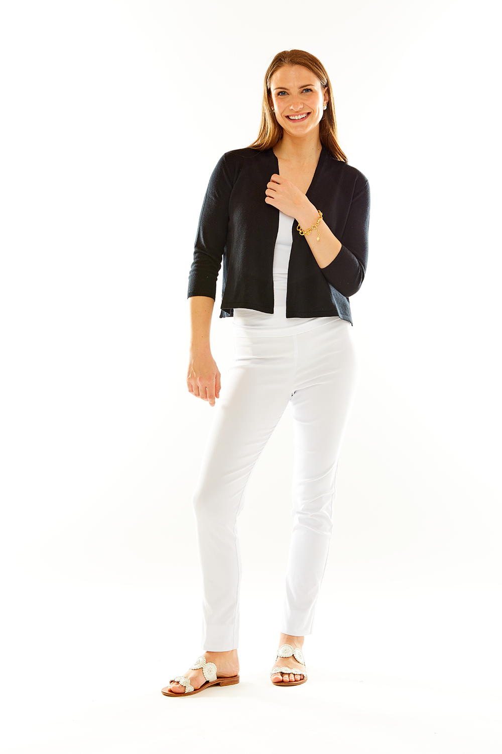 black cardigan