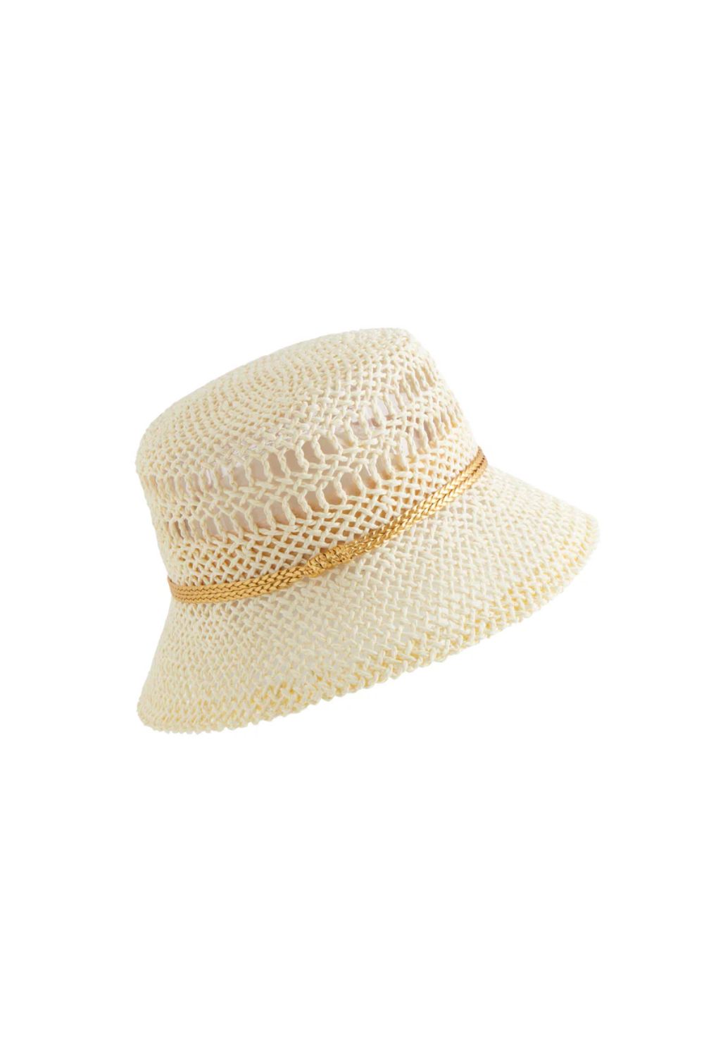 Ivory weave bucket hat