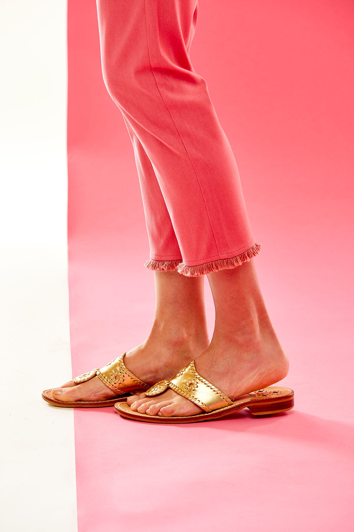 The Sheri Pant with Fringe at the hem